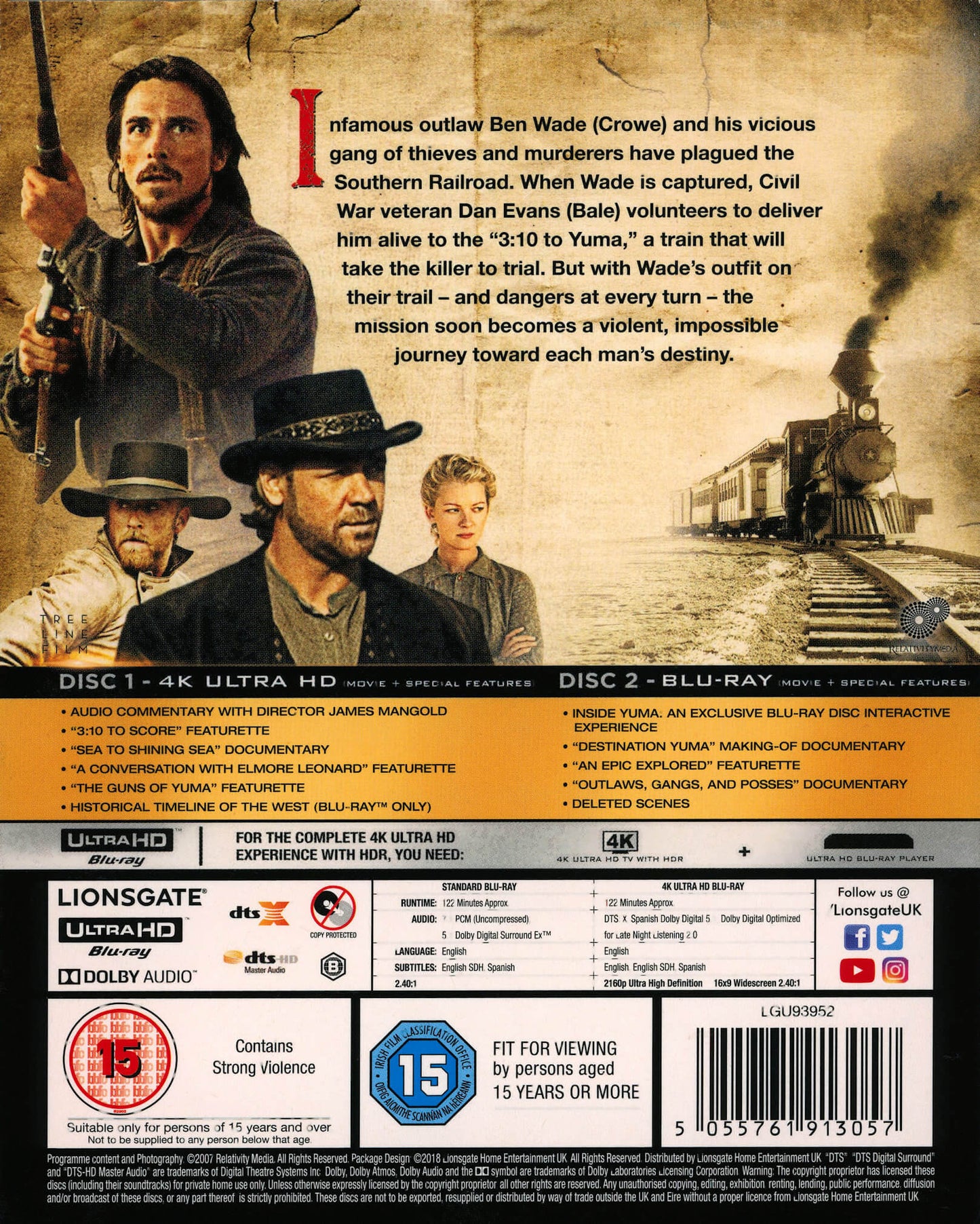 3:10 to Yuma [4K UHD] [UK]