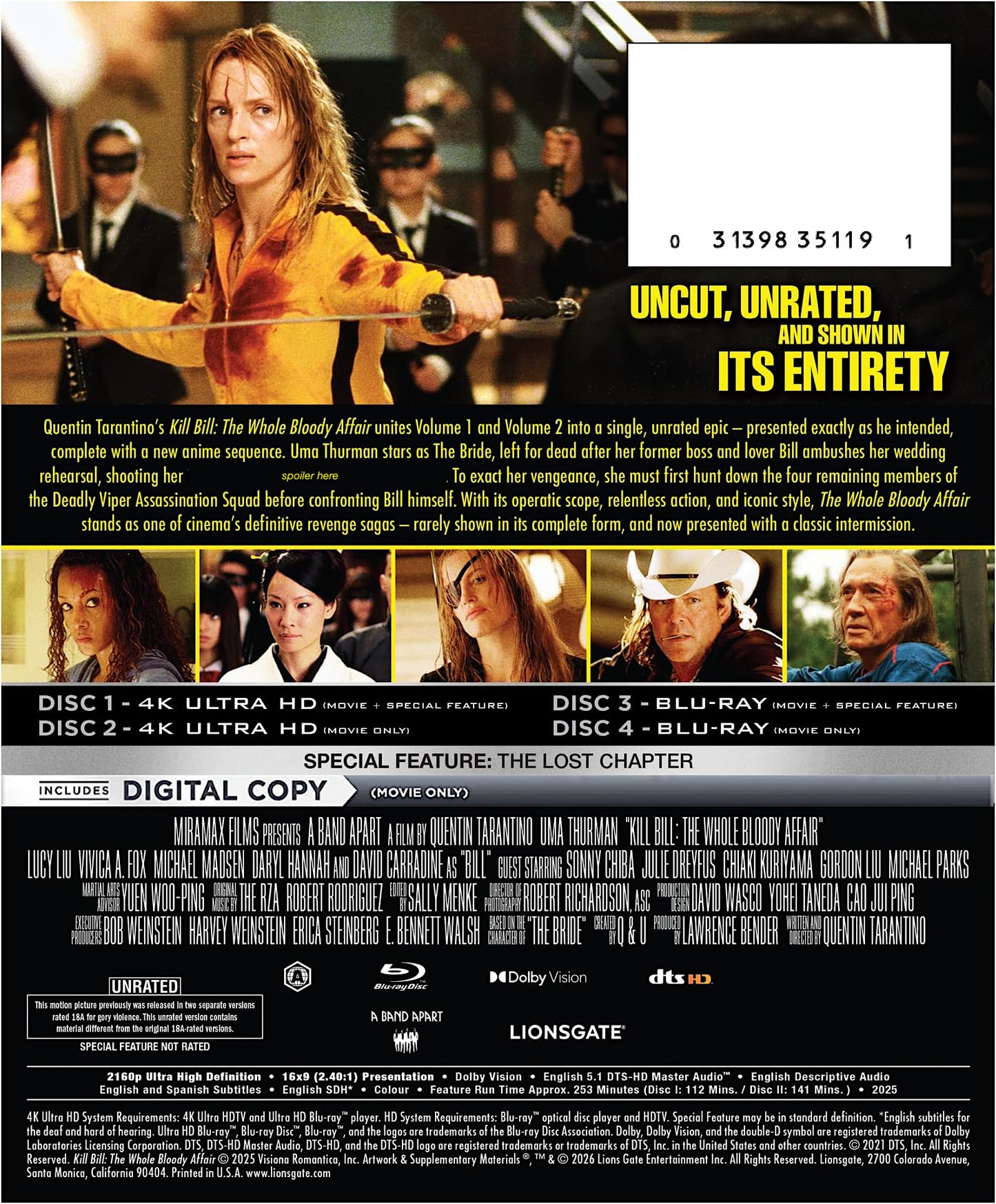 Kill Bill: The Whole Bloody Affair (Standard Edition) [4K UHD] [US]