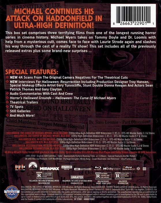 The Halloween 4K Collection (1995-2002) [4K UHD] [US]