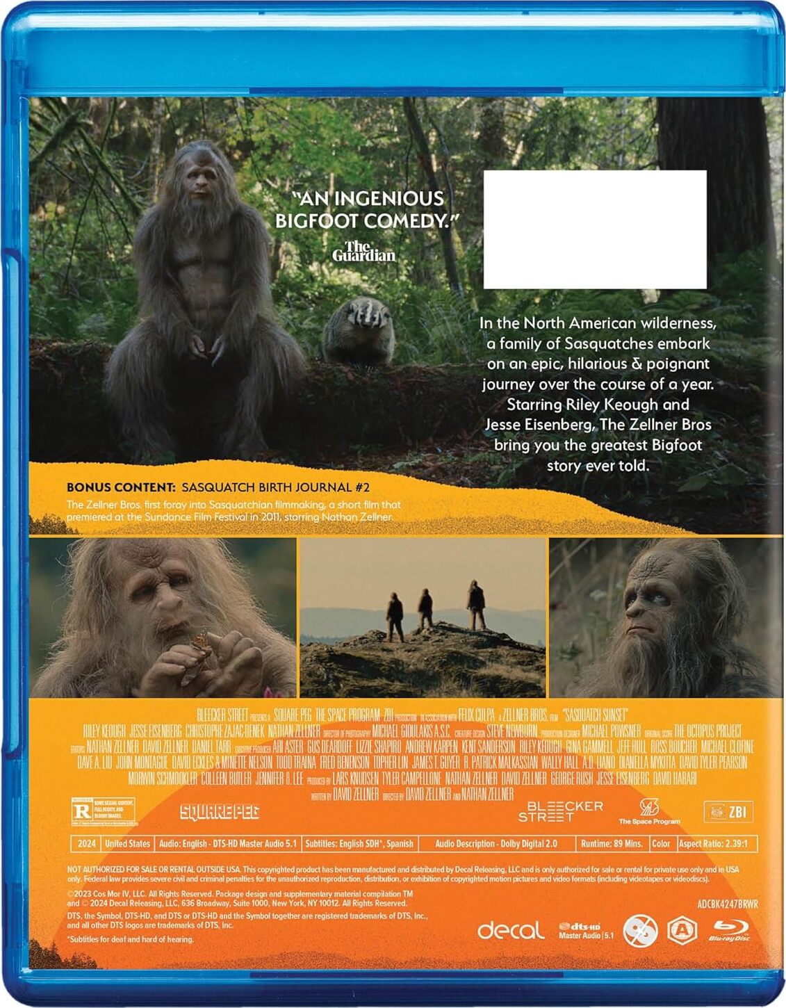 Sasquatch Sunset [Blu-ray] [US]