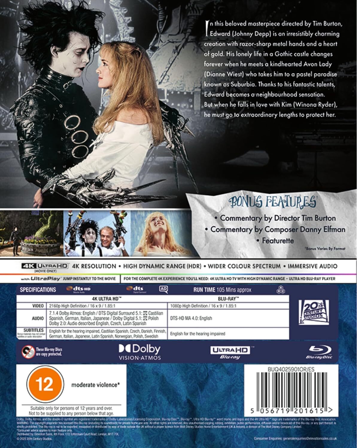 Edward Scissorhands [4K UHD] [UK]