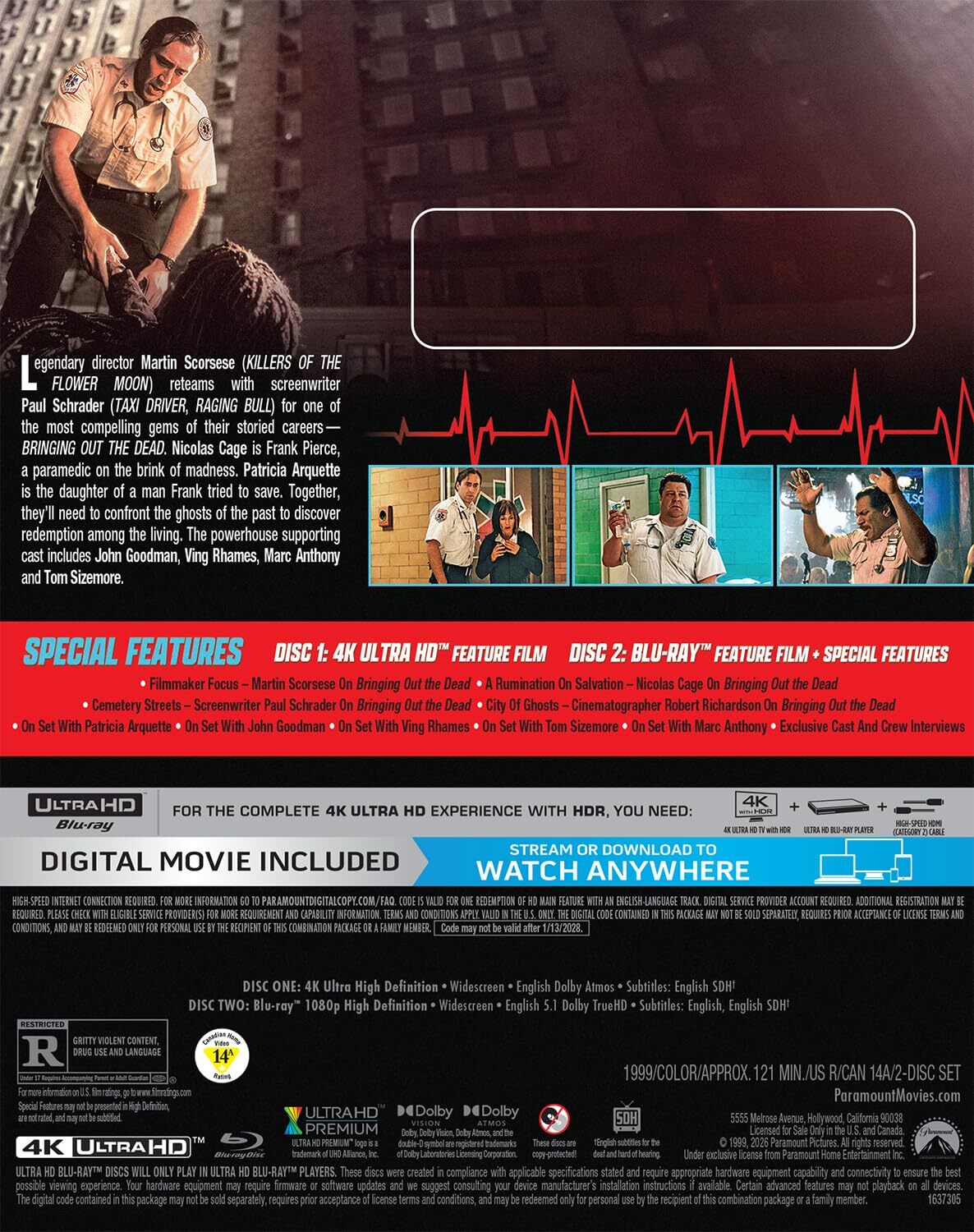 Bringing Out the Dead [4K UHD] [US]