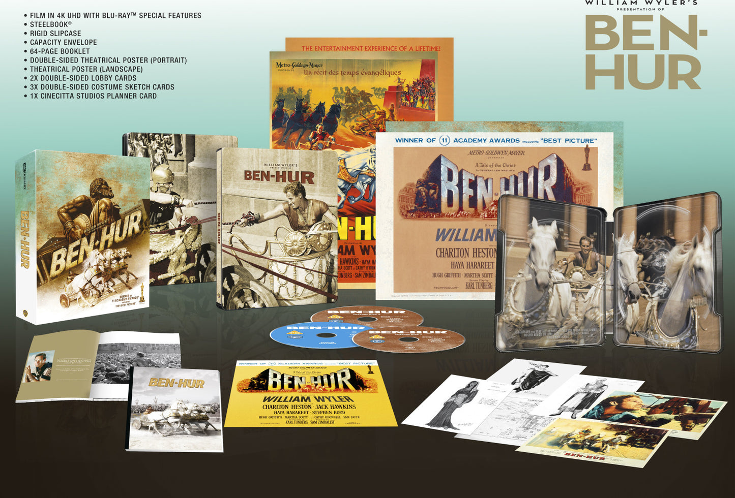 Ben Hur (1959) (Limited Collectors Edition) [Steelbook] [4K UHD] [UK]