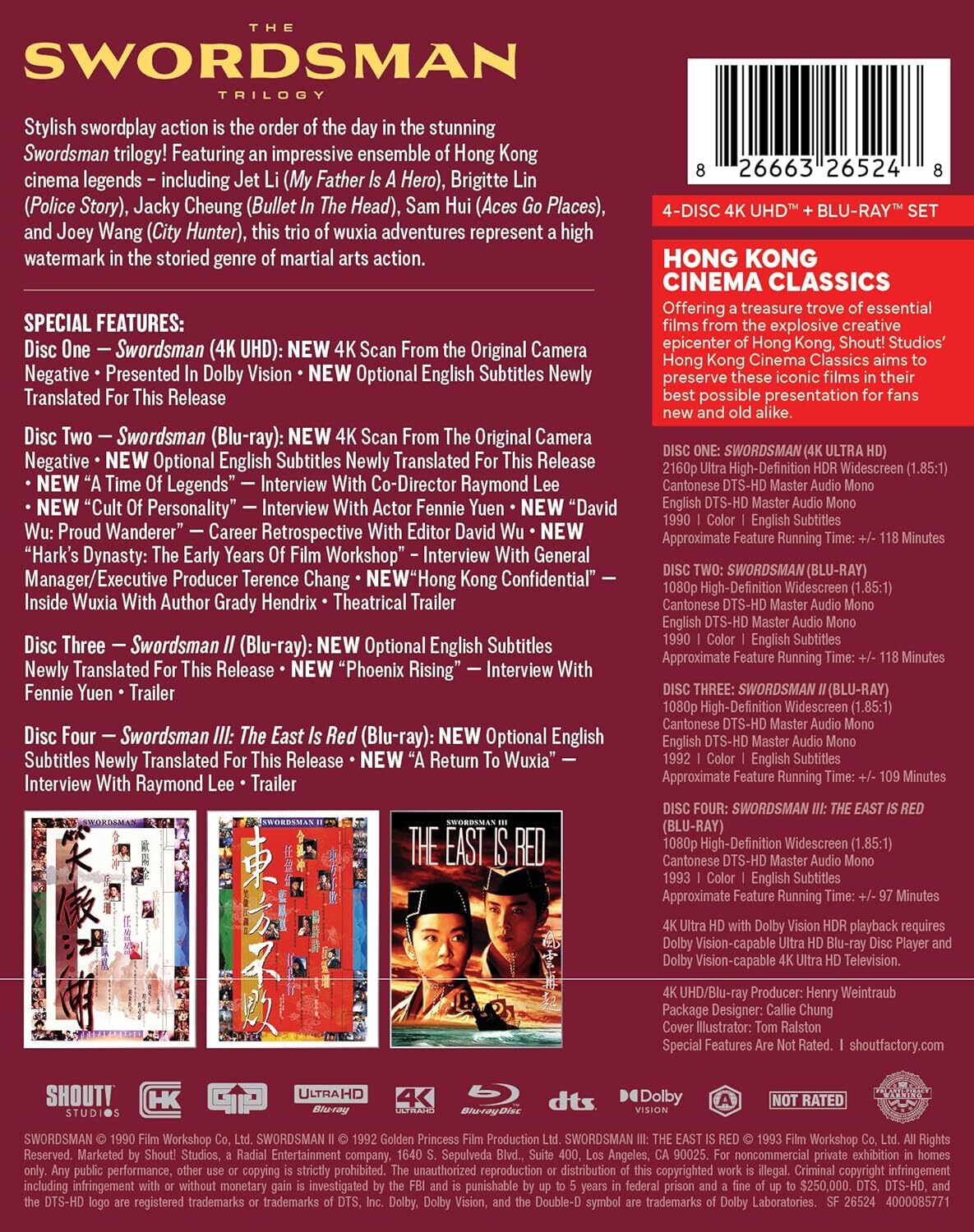 The Swordsman Trilogy [4K UHD] [US]