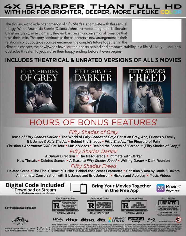 Fifty Shades: 3-Movie Collection [4K UHD] [US]