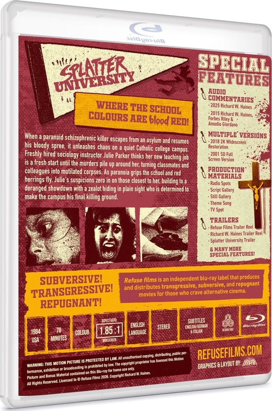 Splatter University [Blu-ray] [UK]
