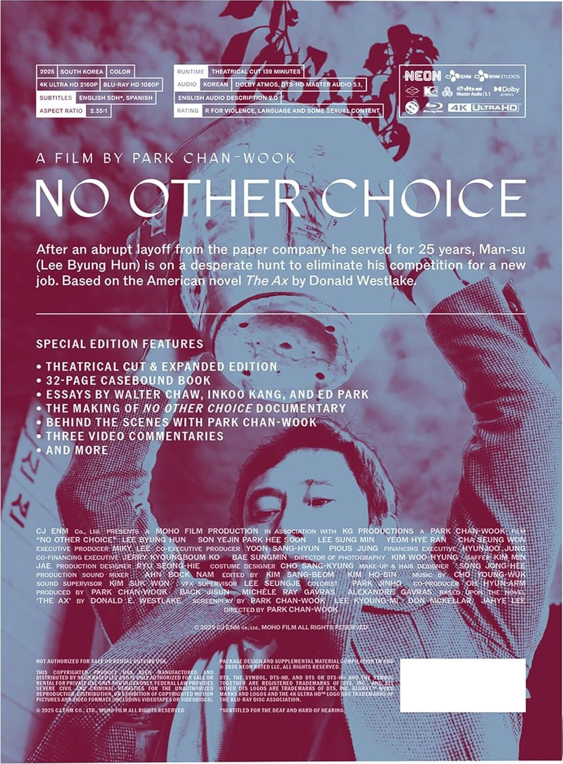 No Other Choice (Deluxe Limited Edition) (Neon Webstore Exclusive) [Mediabook] [4K UHD]