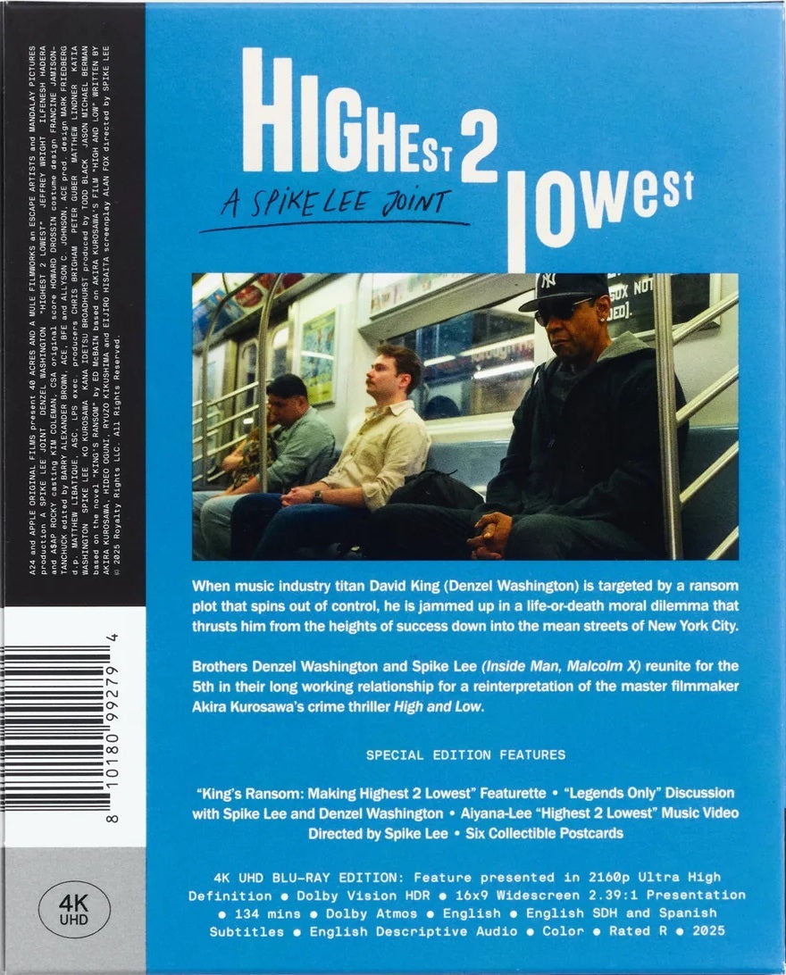 Highest 2 Lowest [A24 Shop Exclusive] [4K UHD] [US]