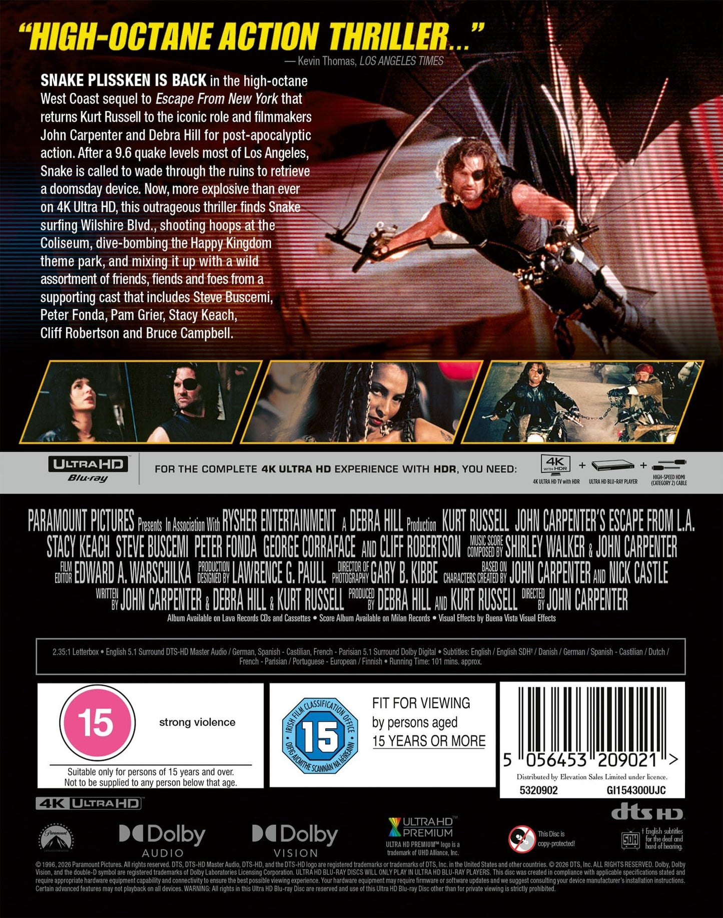 Escape From L.A. (Limited Edition) [Steelbook] [4K UHD] [UK]