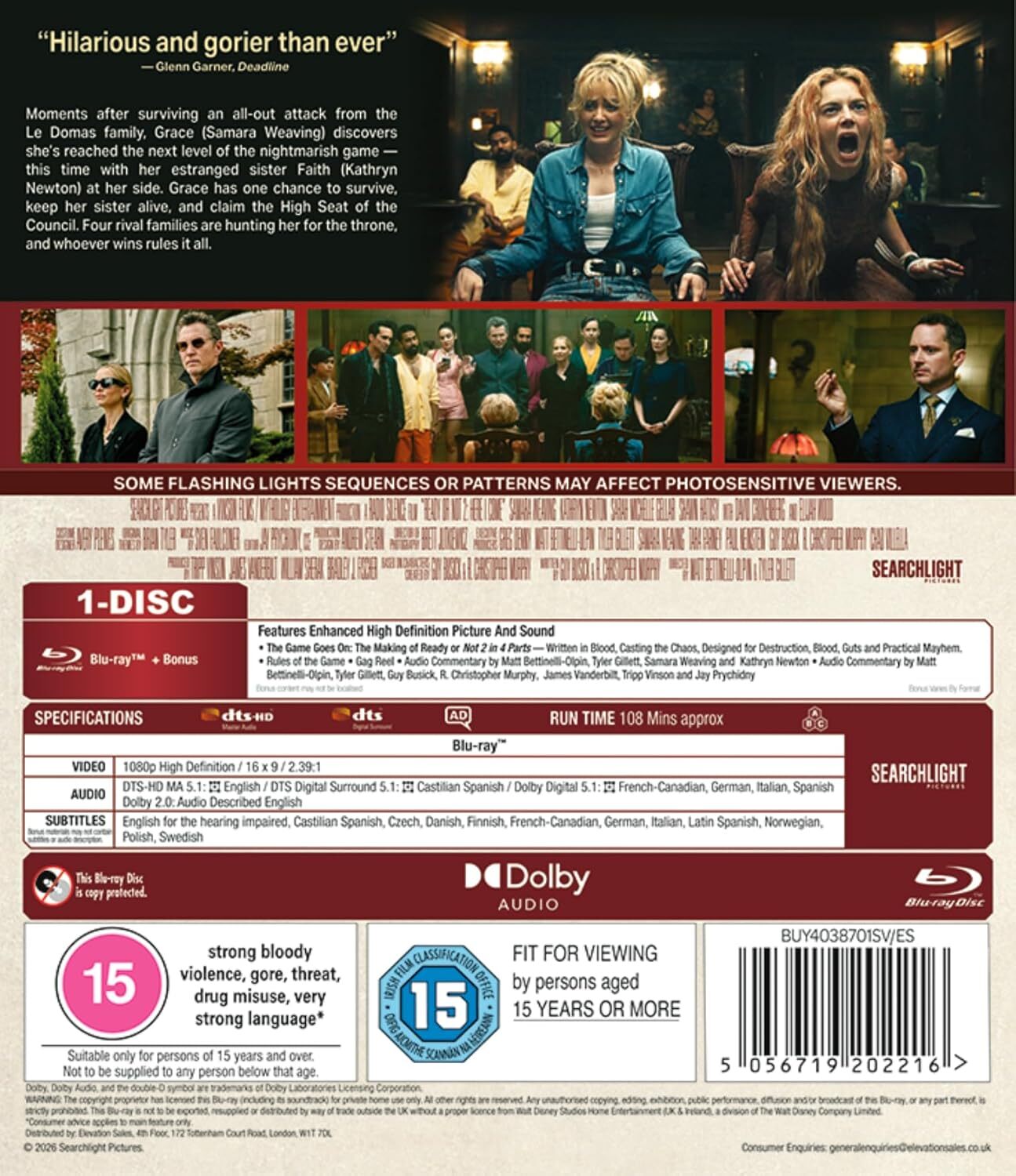 Ready or Not 2: Here I Come [Blu-ray] [UK]