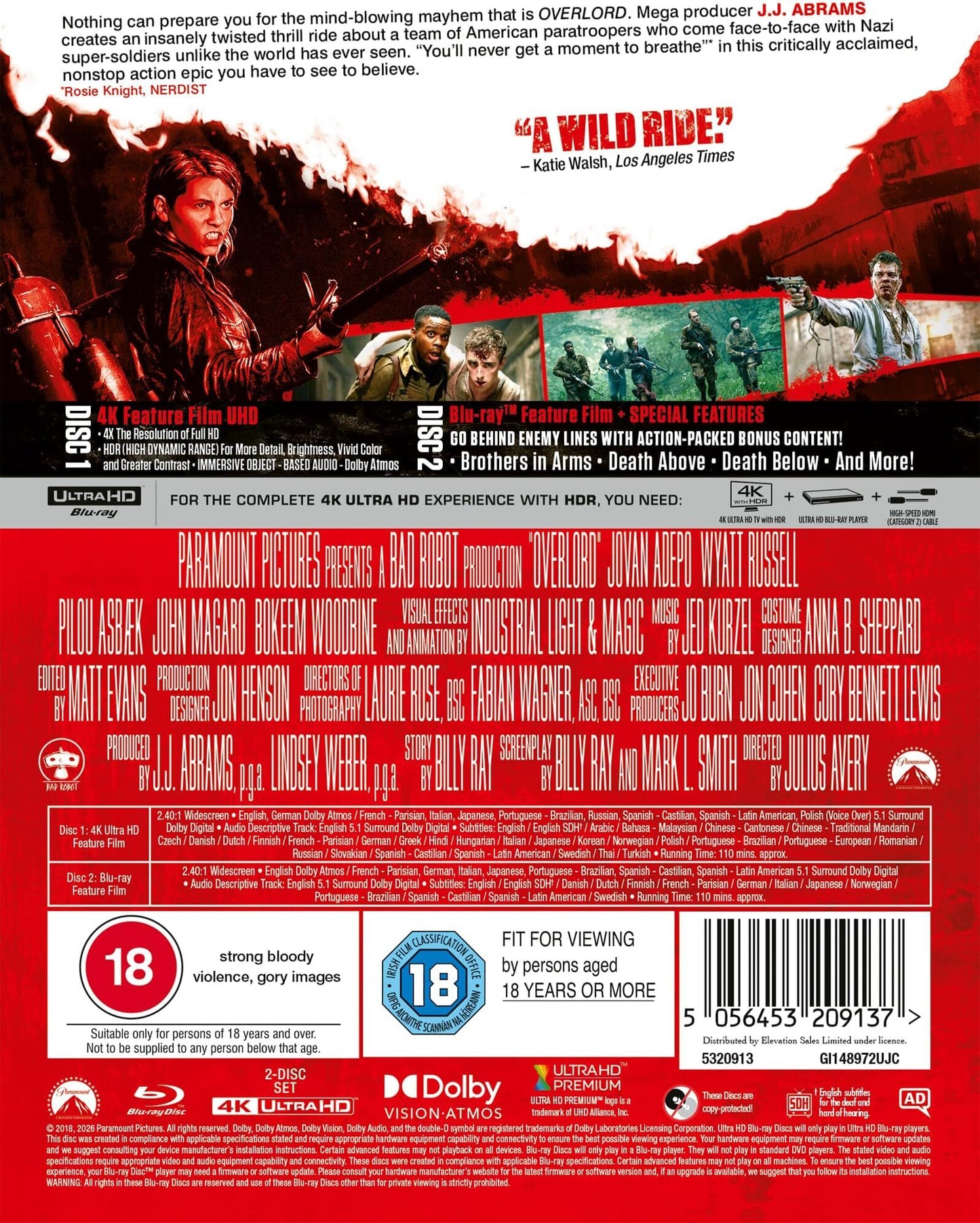 Overlord (2018) [Steelbook] [4K UHD] [UK]