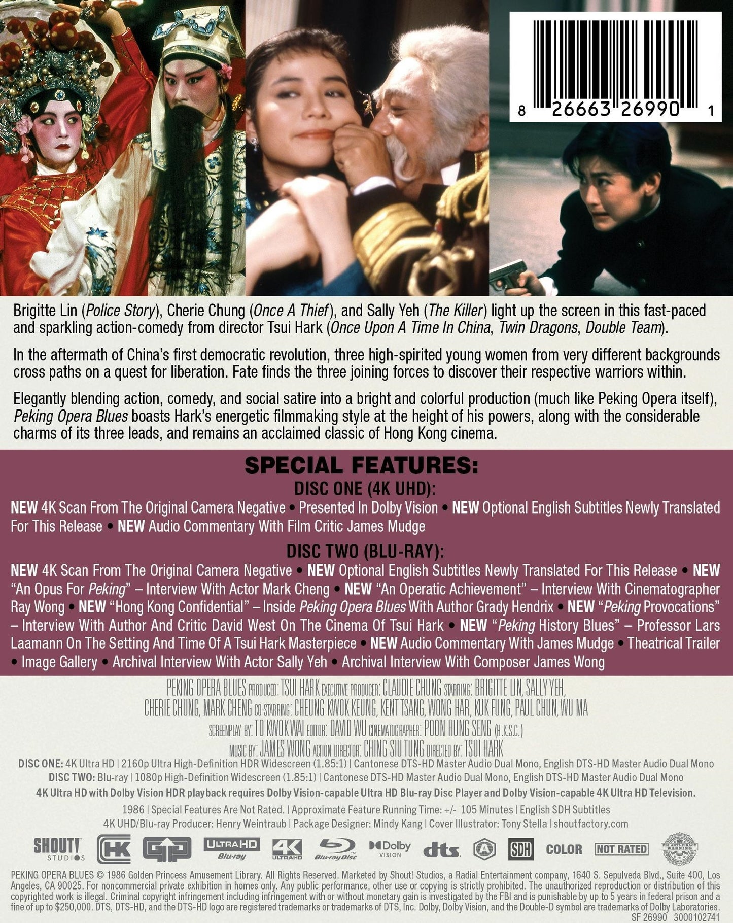 Peking Opera Blues (Limited Edition) [Steelbook] [4K UHD] [US]