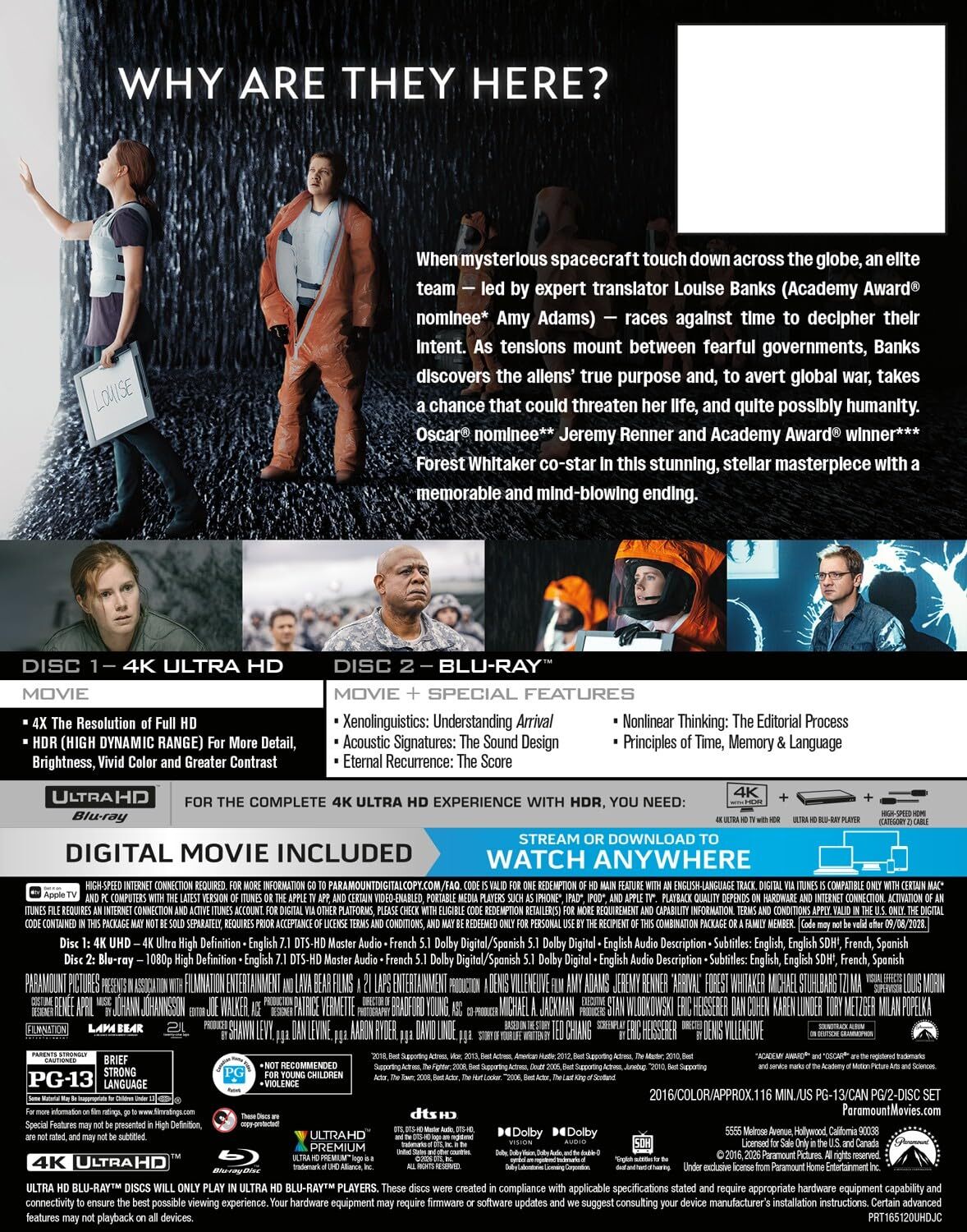 Arrival (Limited Edition) [Steelbook] [4K UHD] [US]