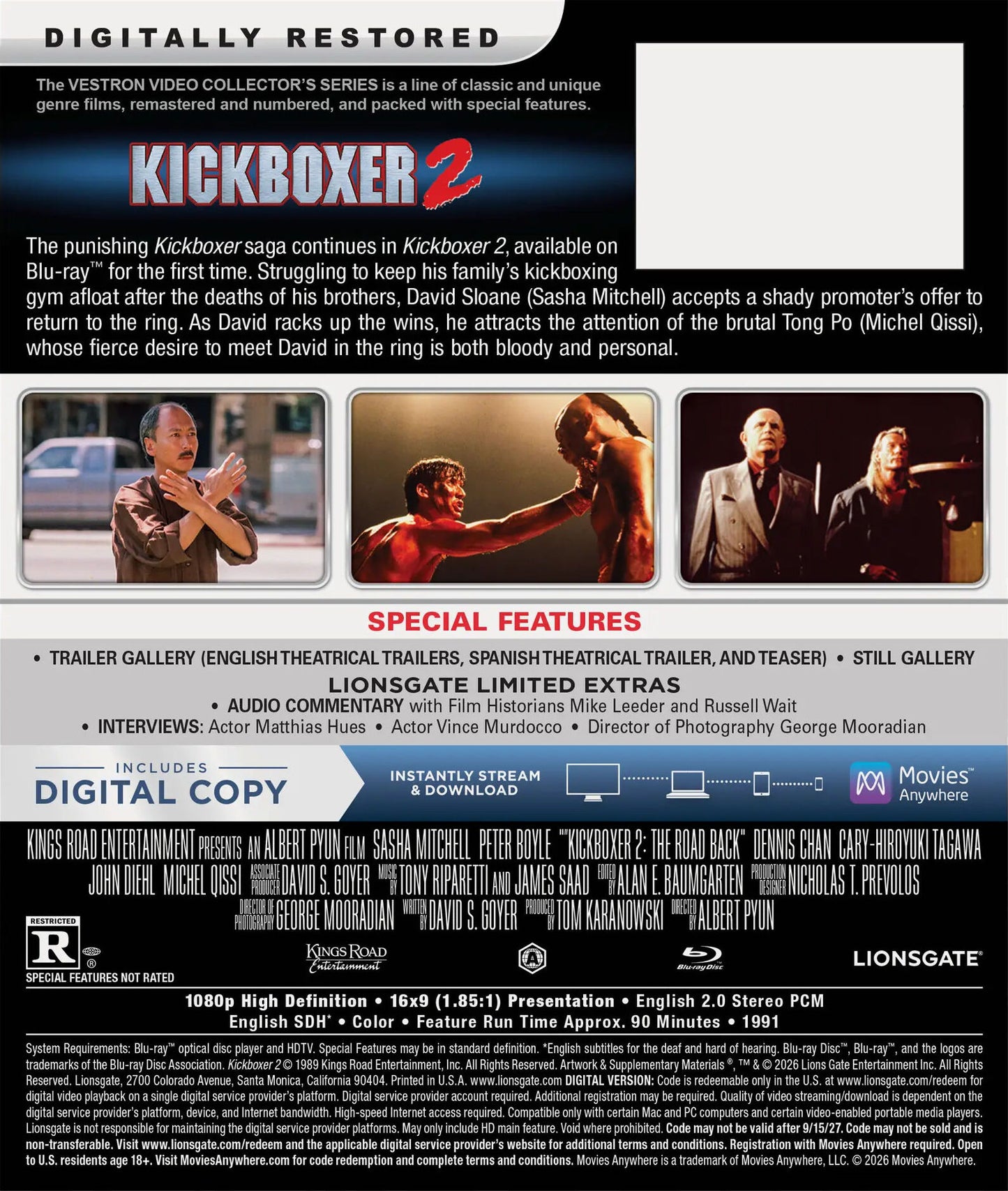 Kickboxer 2 (Lionsgate Limited Exclusive/Vestron Collector's Series) [Blu-ray] [US]