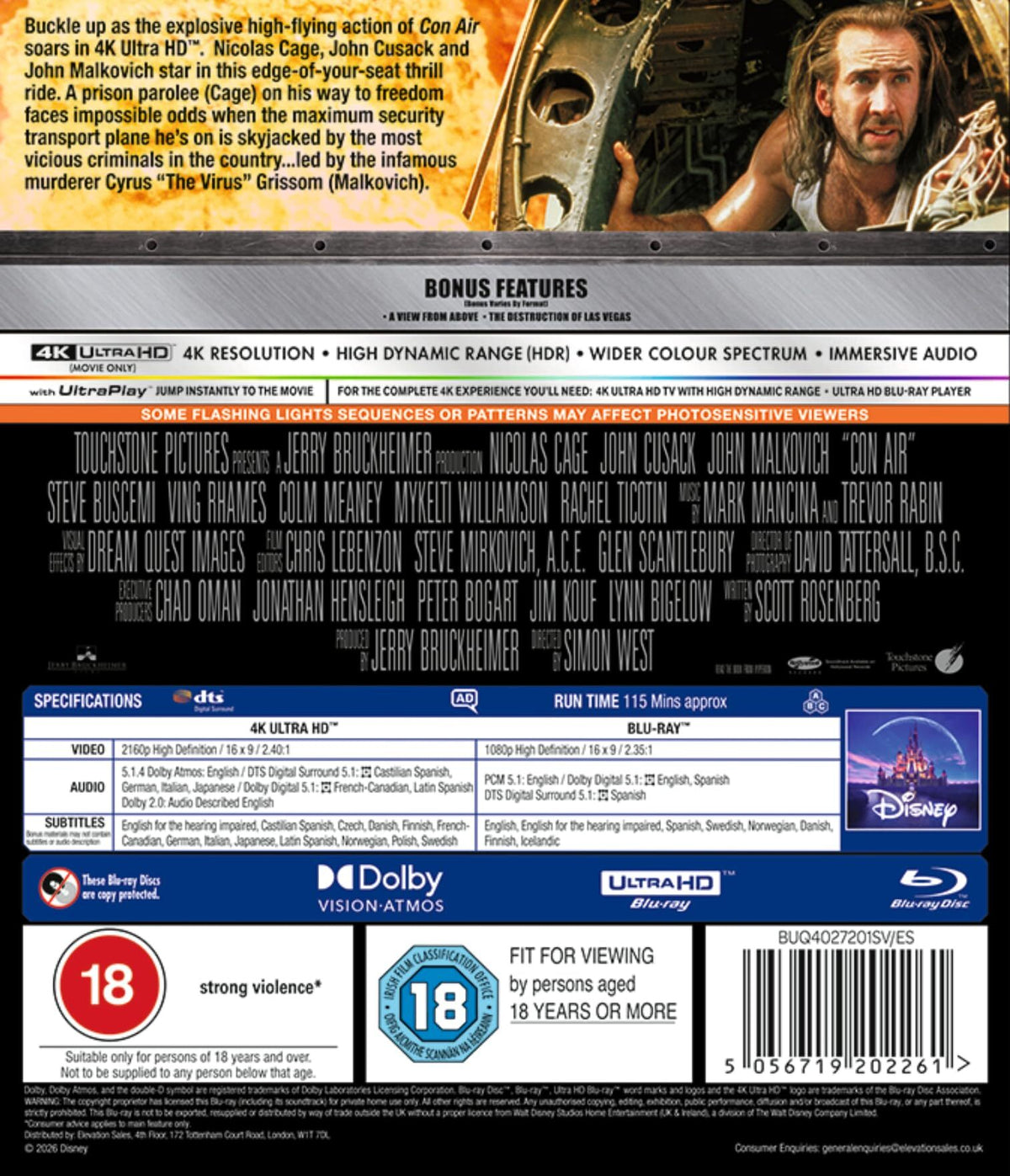 Con Air [4K UHD] [UK]