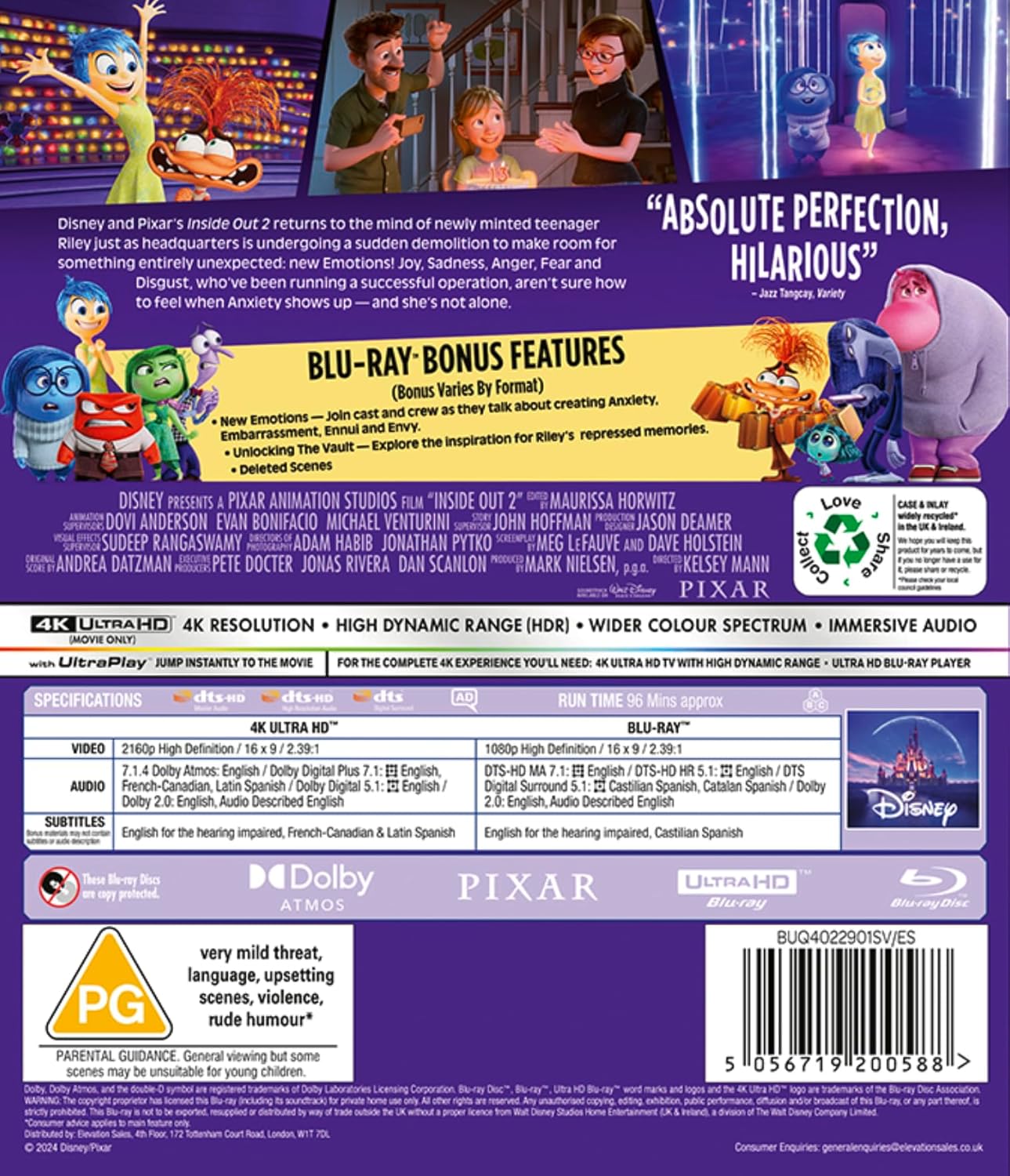 Inside Out 2 [4K UHD] [UK]