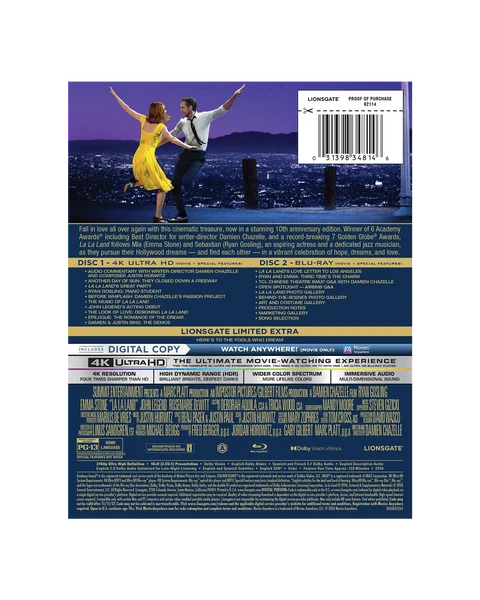 La La Land (10th Anniversary Collector’s Edition) (Lionsgate Limited Exclusive) [4K UHD] [US]