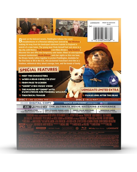 Paddington (Lionsgate Limited Exclusive) [Steelbook] [4K UHD] [US]