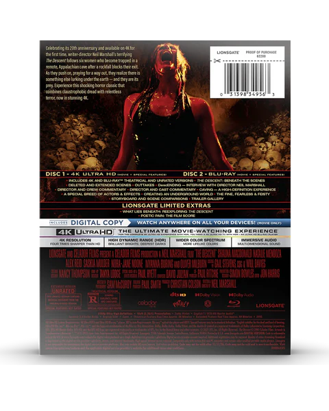 The Descent (Lionsgate Limited Exclusive) [Steelbook] [4K UHD] [US]